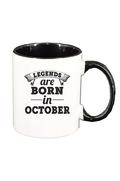 INOVATIX Personalized white mug, Legend, black interior, D72, INOVATIX®. 330ml