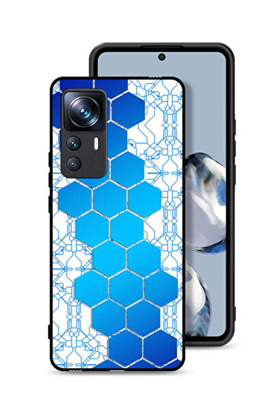 Tolwak غطاء حماية لهاتف شاومي 12T Pro بنمط شبكة أيقونات سداسية الشكل