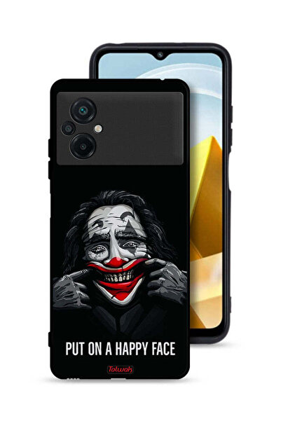 Tolwak غطاء حماية لهاتف Xiaomi Poco M5 4G بوجه سعيد