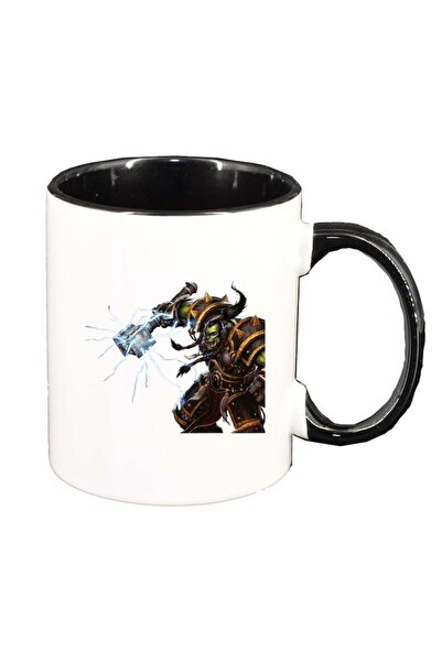 INOVATIX Персонализирана бяла чаша, WoW, черна вътрешност, D136, INOVATIX®. 3...