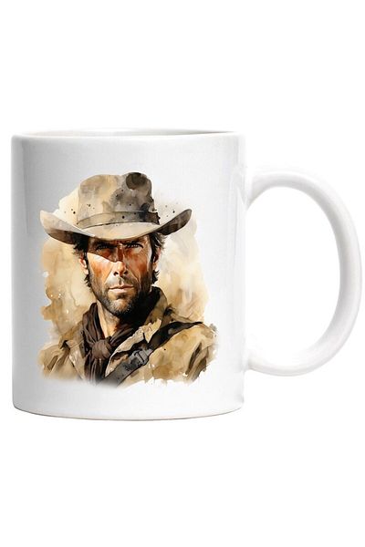INOVATIX Personalized white mug, Clint Eastwood, Famous Actor, Action Movies, INOVATIX®. 330ml
