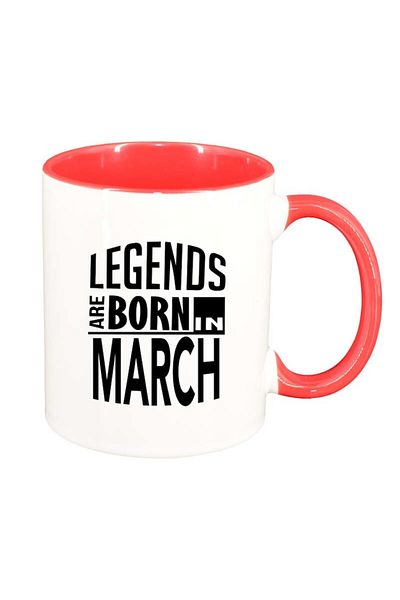 INOVATIX Personalized white mug, Legend, red interior, D76, INOVATIX®. 330ml