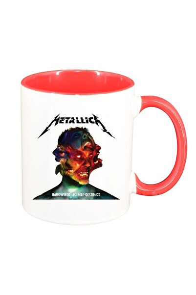 INOVATIX Εξατομικευμένη λευκή κούπα, Metallica, κόκκινο εσωτερικό, D1446, INO...