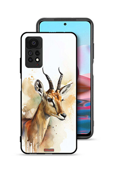 Tolwak غطاء حماية لهاتف شاومي ريدمي نوت 11 برو 5G، رسم غزال تجريدي