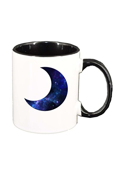 INOVATIX Cana alba personalizata, Moon, interior negru, D221, INOVATIX®. 330ml