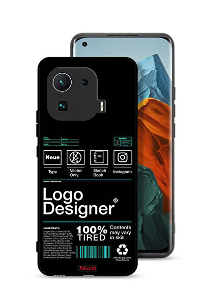 Tolwak Xiaomi Mi 11 Pro Protective Case Cover Logo Designer Sticker