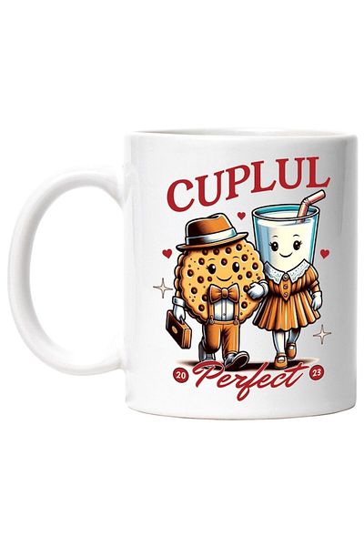 INOVATIX Personalized white mug, Perfect Couple, delicious milk cake, INOVATIX®. 330ml