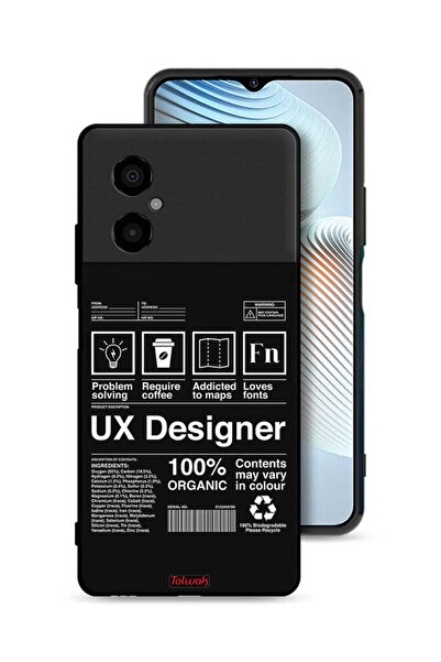 Tolwak Xiaomi Poco M4 5G Protective Case Cover Ux Designer Sticker