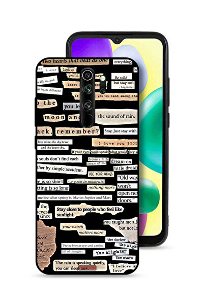 Tolwak Xiaomi Redmi Note 8 Pro Protective Case Cover Quotes Stickers