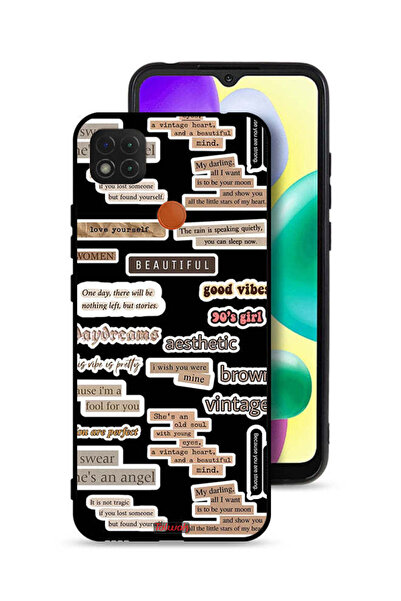 Tolwak Xiaomi Redmi 10A Protective Case Cover Beautiful Quotes Stickers