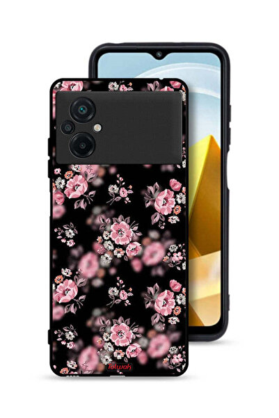 Tolwak غطاء حماية لهاتف Xiaomi Poco M5 4G بنقشة زهور بورتريه