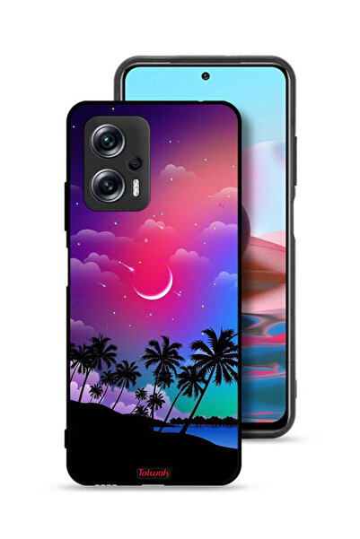 Tolwak غطاء حماية لهاتف شاومي ريدمي نوت 11T برو 5G برسومات قمر في الليل