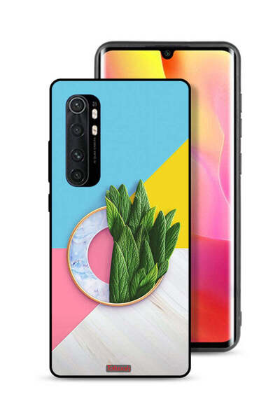 Tolwak غطاء حماية لهاتف شاومي مي نوت 10 لايت بنمط أوراق تجريدية