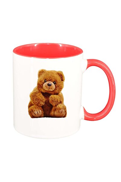 INOVATIX Cana alba personalizata, Teddy, interior rosu, D236, INOVATIX®. 330ml