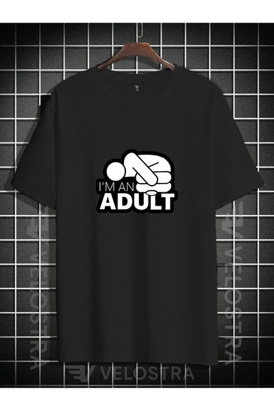 Velostra Unisex Sunt un adult cu imprimeu supradimensionat tricou