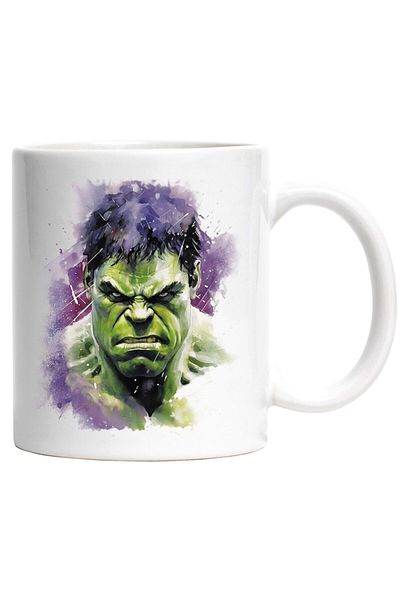 INOVATIX Personalized white mug, Portrait, Hulk, Illustration, Bruce Banner, Marvel, INOVATIX®. 330ml