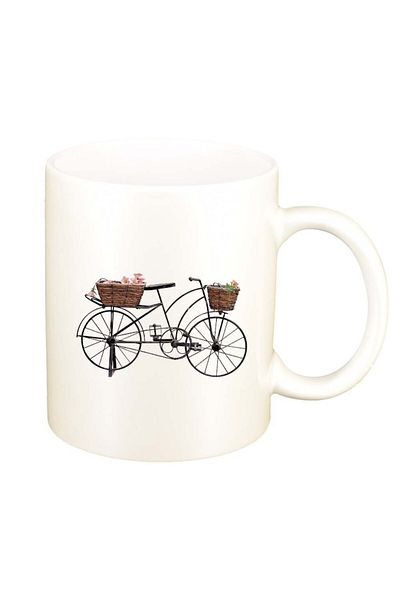 INOVATIX Personalized white mug, Bike, Retro, D953, INOVATIX®. 330ml