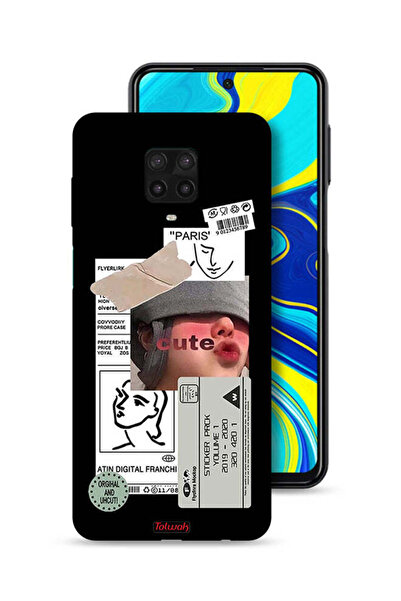 Tolwak غطاء حماية لهاتف شاومي ريدمي نوت 9 برو بملصق لطيف