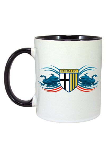 INOVATIX Cana Alba Personalizata, Fc Parma Italia, Maner Si Interior Negru, ®...