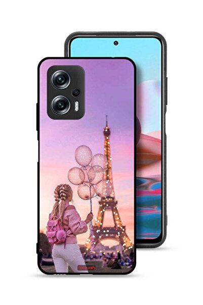 Tolwak غطاء حماية لهاتف Xiaomi Poco X4 GT بطبعة فتاة تحمل بالونات