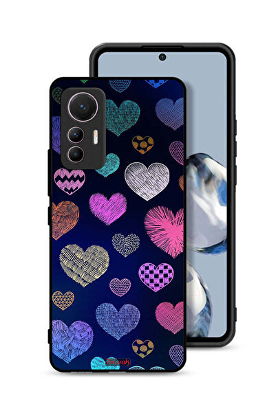 Tolwak غطاء حماية لهاتف شاومي 12 لايت بنقشة قلوب داجا