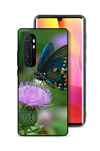 Tolwak غطاء حماية لهاتف شاومي مي نوت 10 لايت بتصميم فراشة على زهرة