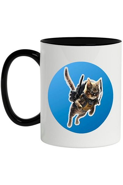 INOVATIX Personalized white mug, , Spy, Technology, Costume, Equipment, with Black Handle, INOVATIX®. 330ml