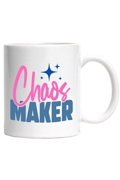 INOVATIX Personalized white mug, Chaos maker - creator of chaos disaster, INOVATIX®. 330ml