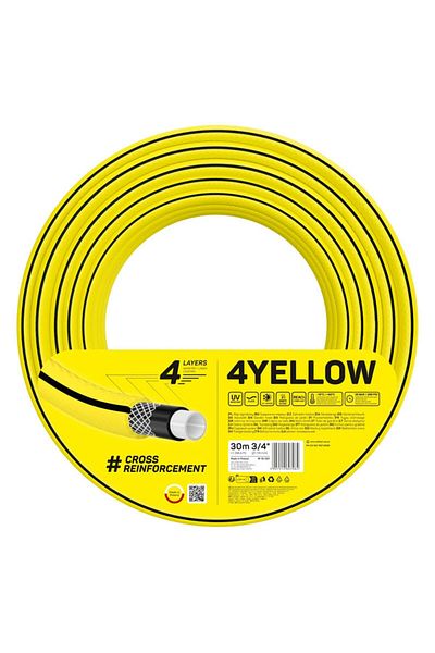 Cellfast Garden hose Cellfast 4YELLOW 3/4", 30m, 4 layers, UV protection, anti-twist
