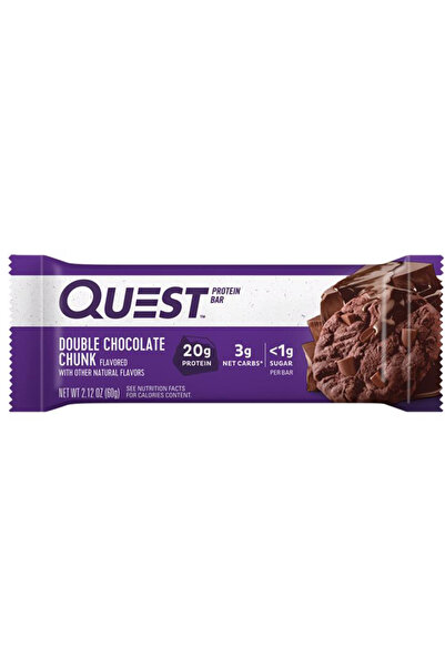 Quest بار بروتين، 60 جرام، قطعة شوكولاتة مزدوجة