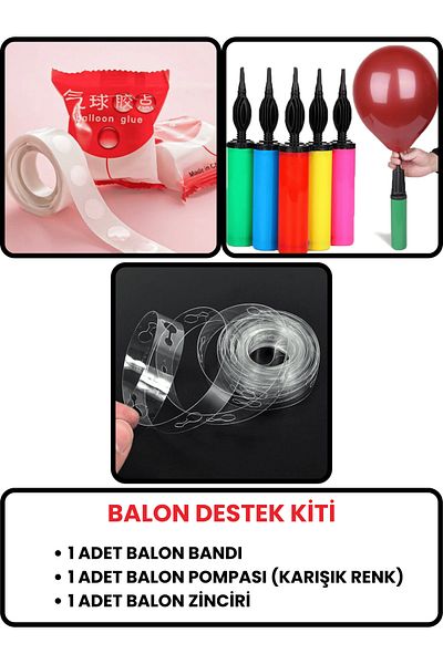 Mielibon Balloon Support Kit – Pump, Balloon Tape and Balloon Chain Set