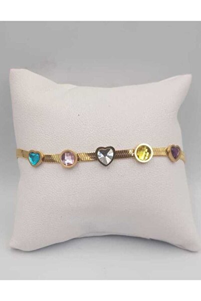 GWOMA سوار Xuping Model Vip Steel Italian Yacht Chain Heart Stone للحبيب والأ...