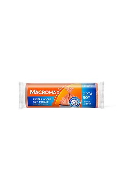 MACROMAX Extra Strong Garbage Bag Medium Size 15 Pack