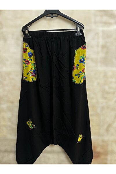 MODA Cebi Çiçek Desenli Lastikli Şalvar