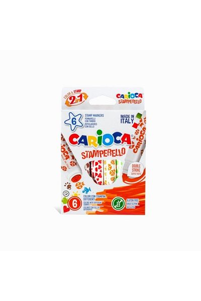 CARIOCA New Estevia Urny Stamperello Felt Tip Crayons 6 Pack Company