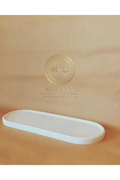 uzun Tepsi ( Sunum tepsisi) Uzun Dekoratif Oval Tepsi | Kahve Sunum Tepsisi | Takı, Mum, Parfüm Organizeri | Modern Minimal Ev Dekoru | Sehpa ve Dresuar Aksesuarı