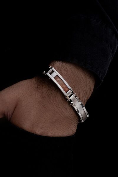 vogutima jewelery&silver by timuçin mavili سوار رجالي من الفولاذ - فانتوم مود...