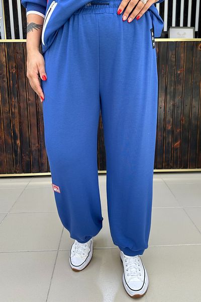 GÖKSEL Indigo Cotton Pants Big Size