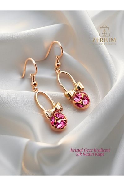 ZERİUM Crystal Night Queen Stylish Women's Earrings