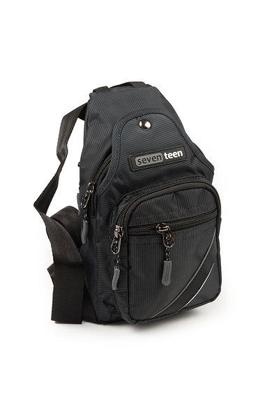 İMAKS Small Size Multi-Eye Daily Cross Chest Hand and Shoulder Bag Unisex Body Bag Black Gray 955