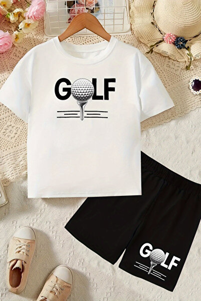 TARZ STİL Costumul cu pantaloni scurți Tarz Golf cu imprimeu 24260