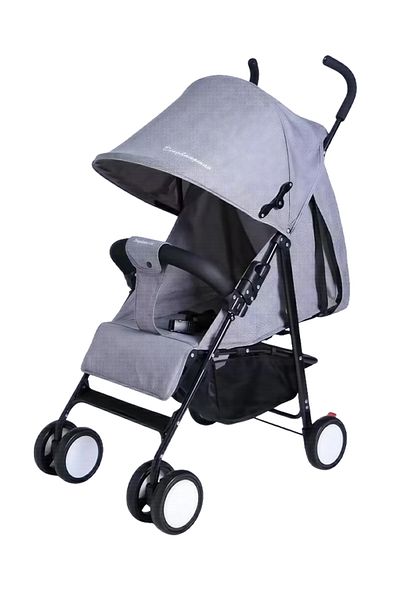 Cady One Foldable stroller with oversized canopy, comfortable handle, safety belt and storage basket