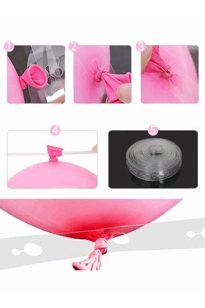 Mielibon Balloon Support Kit – Pump, Balloon Tape and Balloon Chain Set