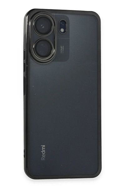 CepteToptan حافظة هاتف Xiaomi Redmi 13C من السيليكون مع عدسة - أسود - MKİ2121-5227
