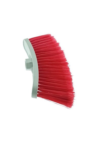 OEM Curved Broom, Dimensions 280 X 125 X 44mm, Without Handle, Length of Pile 90mm, Plastic, Grey With Red