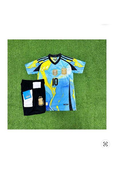 BARBITOS Argentina 2024/25 New Season Lionel Messi Special Concept Jersey Set of 4 (Blue-Yellow)-Sm11