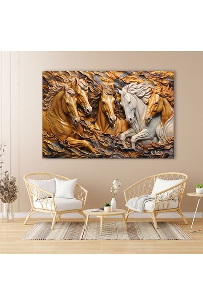Generic A distinctive wall painting printed on canvas with a hidden wooden frame.