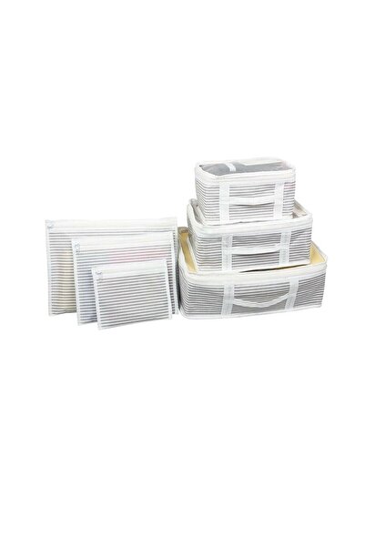 Genel Markalar 6'lı Renkli Bavul İçi Seyahat Hurç Seti, Organize ve Şık Seyahat Aksesuarları