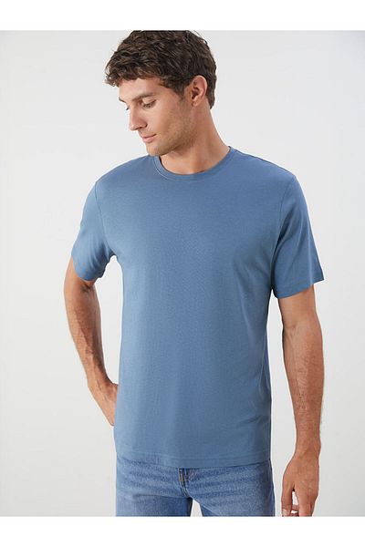 LC Waikiki New Season Crew Neck Combed Cotton Men's T-Shirt - S50839Z8