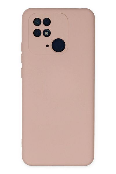 CepteToptan حافظة هاتف Xiaomi Redmi 10C مصنوعة من السيليكون المخملي الداخلي - مسحوق - MKİ2997-6643